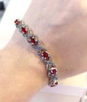 Silver 925 Bracelet rainbow topaz