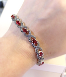 Silver 925 Bracelet rainbow topaz