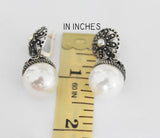 Ring women Silver 925 lab white pearl wedding jewelry