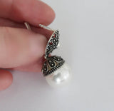 Ring women Silver 925 lab white pearl wedding jewelry