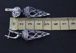 Long earrings 5 cm made of sterling silver 925 is a beautiful copliment to your traditional Armenian daraz dress for fo ances. You can buy these earrings online with Paypal Master card or visa card.