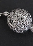 Pomegranate pendant red zircon stones STERLING SILVER 925