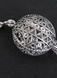 Pomegranate pendant red zircon stones STERLING SILVER 925