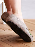 Slippers sheep felt wool 100% suede outsole Olives