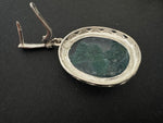 Silver 925 Ring Earrings green moss agate
