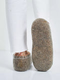 Slippers sheep wool 100% WIDE handwoven felt chuni