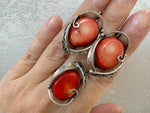 Jewelry set coral silver 925