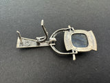Earrings ring silver 925 Labradorite Armenian Spirit