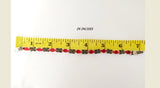 Delicate 925 silver bracelet featuring oval marquise red topaz stones connected by vintage-style marcasite ribbons on a white background near a ruler.