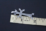 Armenian sterling silver 925 cross with ornaments for sale with measurements 2 inch .