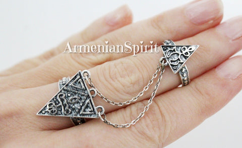 The double ring, as its name suggests, features two interconnected rings, often joined by a decorative element. This design, beyond its aesthetic appeal, can be seen as symbolic of unity, connection, and continuity. In the context of Armenian jewelry, it becomes a powerful representation of the enduring cultural ties and the spirit of resilience that has characterized the Armenian experience.

