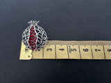 Expertly crafted with high quality sterling silver 925, this stunning pomegranate brooch features vibrant red stones, making it a unique and elegant addition to any jewelry collection. Perfect for those who appreciate Armenian gifts. Enjoy free shipping worldwide and discounts on this exquisite piece.
