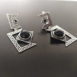 Black onyx silver 925 rectangle Ring Jewelry Armenian handmade