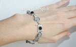 Add a touch of elegance to your office attire with our Sterling Silver 925 bracelet. The high quality silver with a 925 stamp perfectly complements the white and gray gemstones, creating a modern and classy look. With colorful natural gemstones, this bracelet is perfect for the office or any formal event. Trust us, a good store is the key!
