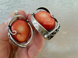 Jewelry set coral silver 925