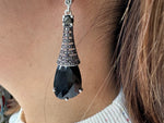 Crafted from high quality sterling silver 925, these long drop earrings feature a stunning black stone. Part of our classic and eye-catching Armenian jewelry collection, they are designed to make a statement. Enjoy free shipping worldwide and exclusive discounts on this unique and elegant piece.
