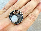 Ring earring jade sterling silver 925