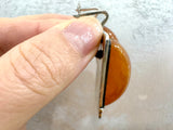 Earrings ring honey amber Silver 925