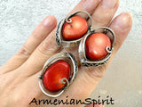 Jewelry set coral silver 925