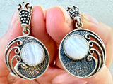 Ring earring agate sterling silver 925