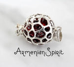 Pomegranate Pendant zircons Silver 925