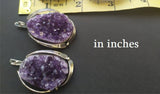 Earring Amethyst druse jewelry purple silver 925