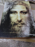 This unique religious Epitaphios icon features Jesus Christ, carefully handcrafted on a thick natural wood panel. The unframed design highlights the authentic texture and rustic character of the wood. A beautiful Christian artwork for a home, prayer space, or meaningful religious collection.