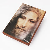 A traditional image Epitaphios icon of Jesus Christ created by hand on a solid, thick natural wood base. The unframed format gives this piece an authentic, vintage-inspired appearance. Perfect as a spiritual decoration or a thoughtful religious gift, available for sale online.