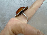 Earrings ring honey amber Silver 925