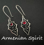 A pair of Armenian earrings with black hook design and red garnet stones on a dark background, with the text 'Armenian Spirit' displayed.
The best Armenian silver store offers handcrafted designs inspired by tradition. Each item is made with care and sent directly from Armenia. The shop is reliable, ensuring safe international shipping. Ideal for those searching for where to buy silver jewelry after closing Armenian stores on Etsy. Armenian Spirit is now the top online silver seller for ethnic pieces.


