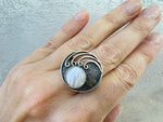 Ring earring agate sterling silver 925