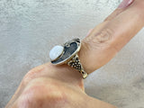 Ring earring agate sterling silver 925