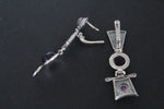 Earrings silver 925 gilded Amethyst