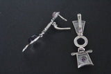 Earrings silver 925 gilded Amethyst
