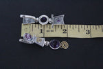 Earrings silver 925 gilded Amethyst