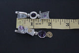 Earrings silver 925 gilded Amethyst