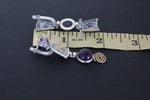 Earrings silver 925 gilded Amethyst