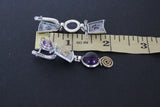 Earrings silver 925 gilded Amethyst