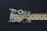 Earrings silver 925 Gold plated Amethyst Armenian Spirit