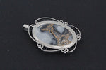 Pendant Silver 925 blue maligano jasper