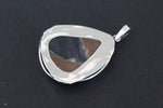 Pendant Silver 925 brown black agate