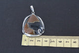 Pendant Silver 925 brown black agate