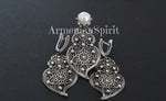 Armenian jewelry Large Earrings Sterling silver 925