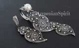 Armenian jewelry Large Earrings Sterling silver 925