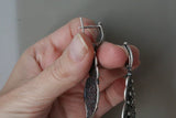 Large Earrings and ring lab pearl Sterling silver 925