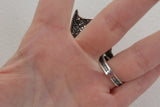 Large Earrings and ring lab pearl Sterling silver 925