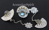 Labradorite blue Earrings Silver 925 Armenian Spirit