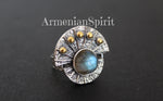 Labradorite blue Earrings Silver 925 Armenian Spirit