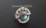 Labradorite blue Earrings Silver 925 Armenian Spirit