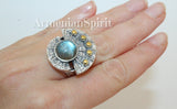 Labradorite blue ring Silver 925